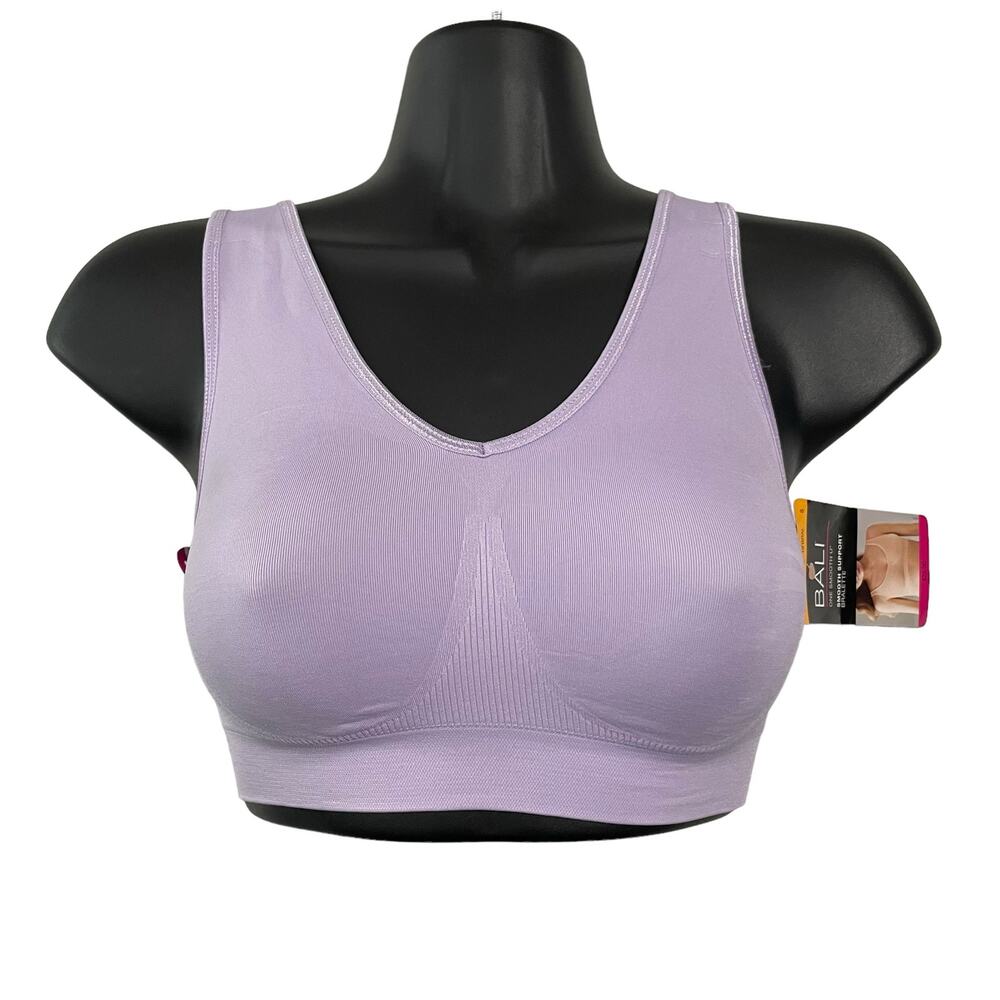 Bali Womens Size Small One Smooth U Wireless Seamless Pullover Bralette Purple